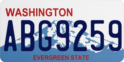 WA license plate ABG9259