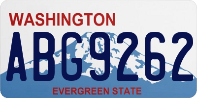 WA license plate ABG9262