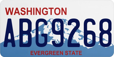 WA license plate ABG9268
