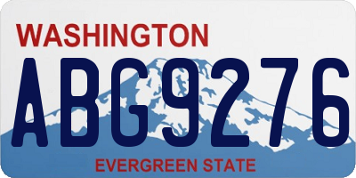 WA license plate ABG9276