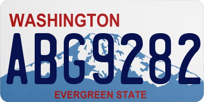 WA license plate ABG9282