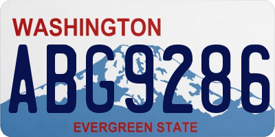 WA license plate ABG9286