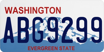 WA license plate ABG9299