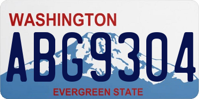 WA license plate ABG9304