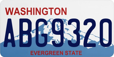 WA license plate ABG9320