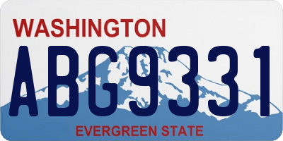 WA license plate ABG9331