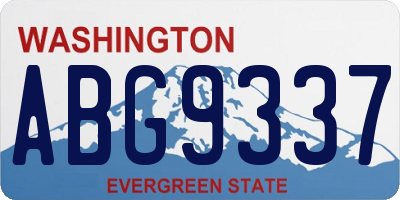 WA license plate ABG9337