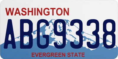 WA license plate ABG9338