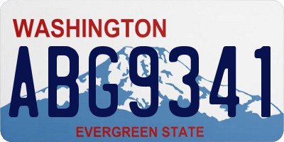 WA license plate ABG9341