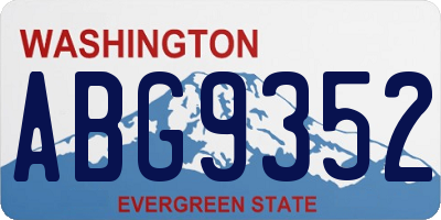 WA license plate ABG9352