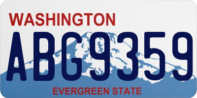 WA license plate ABG9359
