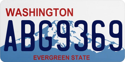 WA license plate ABG9369