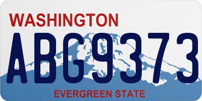 WA license plate ABG9373