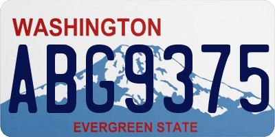 WA license plate ABG9375