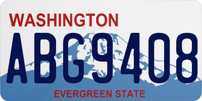 WA license plate ABG9408