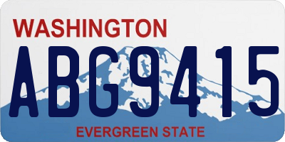 WA license plate ABG9415