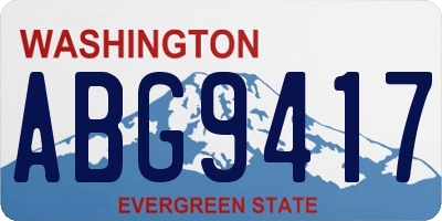 WA license plate ABG9417