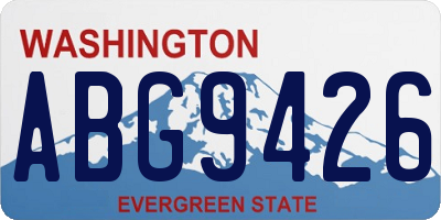 WA license plate ABG9426