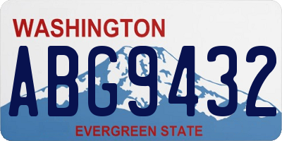 WA license plate ABG9432
