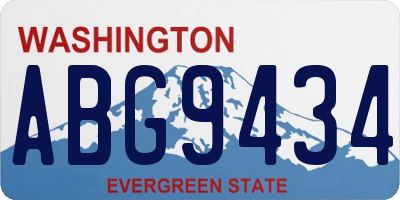 WA license plate ABG9434
