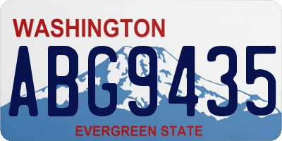 WA license plate ABG9435