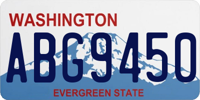 WA license plate ABG9450