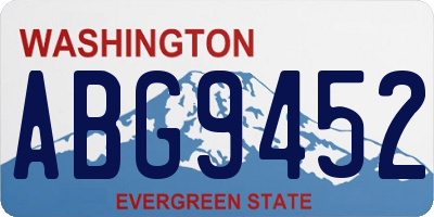 WA license plate ABG9452