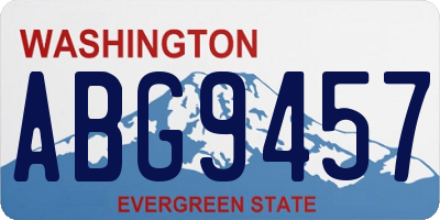 WA license plate ABG9457