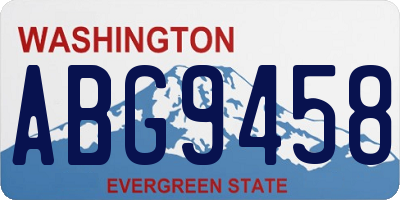 WA license plate ABG9458