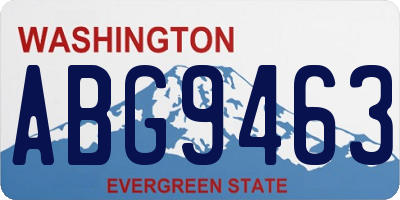 WA license plate ABG9463