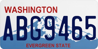 WA license plate ABG9465