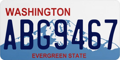 WA license plate ABG9467