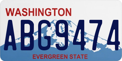WA license plate ABG9474