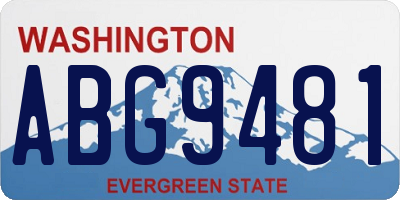 WA license plate ABG9481