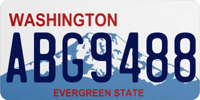 WA license plate ABG9488