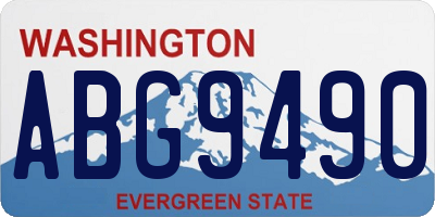 WA license plate ABG9490