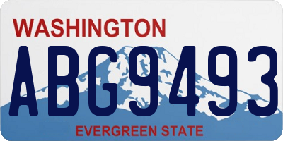 WA license plate ABG9493