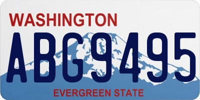 WA license plate ABG9495