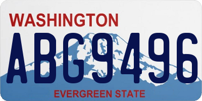 WA license plate ABG9496
