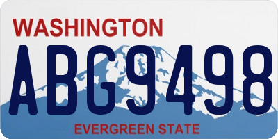 WA license plate ABG9498