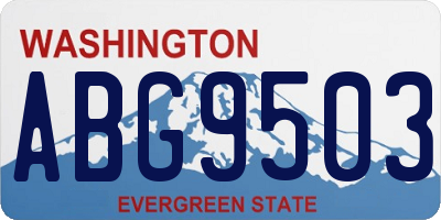 WA license plate ABG9503