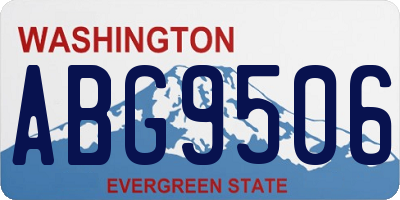 WA license plate ABG9506