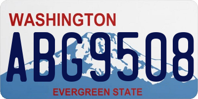 WA license plate ABG9508