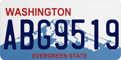 WA license plate ABG9519