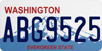 WA license plate ABG9525