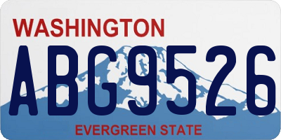 WA license plate ABG9526