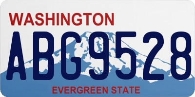 WA license plate ABG9528