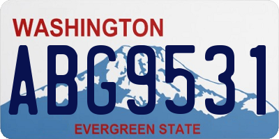 WA license plate ABG9531