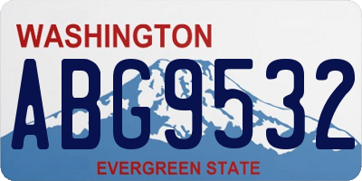 WA license plate ABG9532