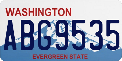 WA license plate ABG9535